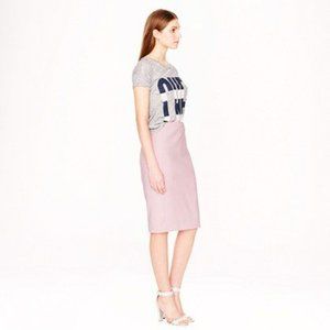 J.Crew No.2 Pink Cotton Twill Pencil skirt